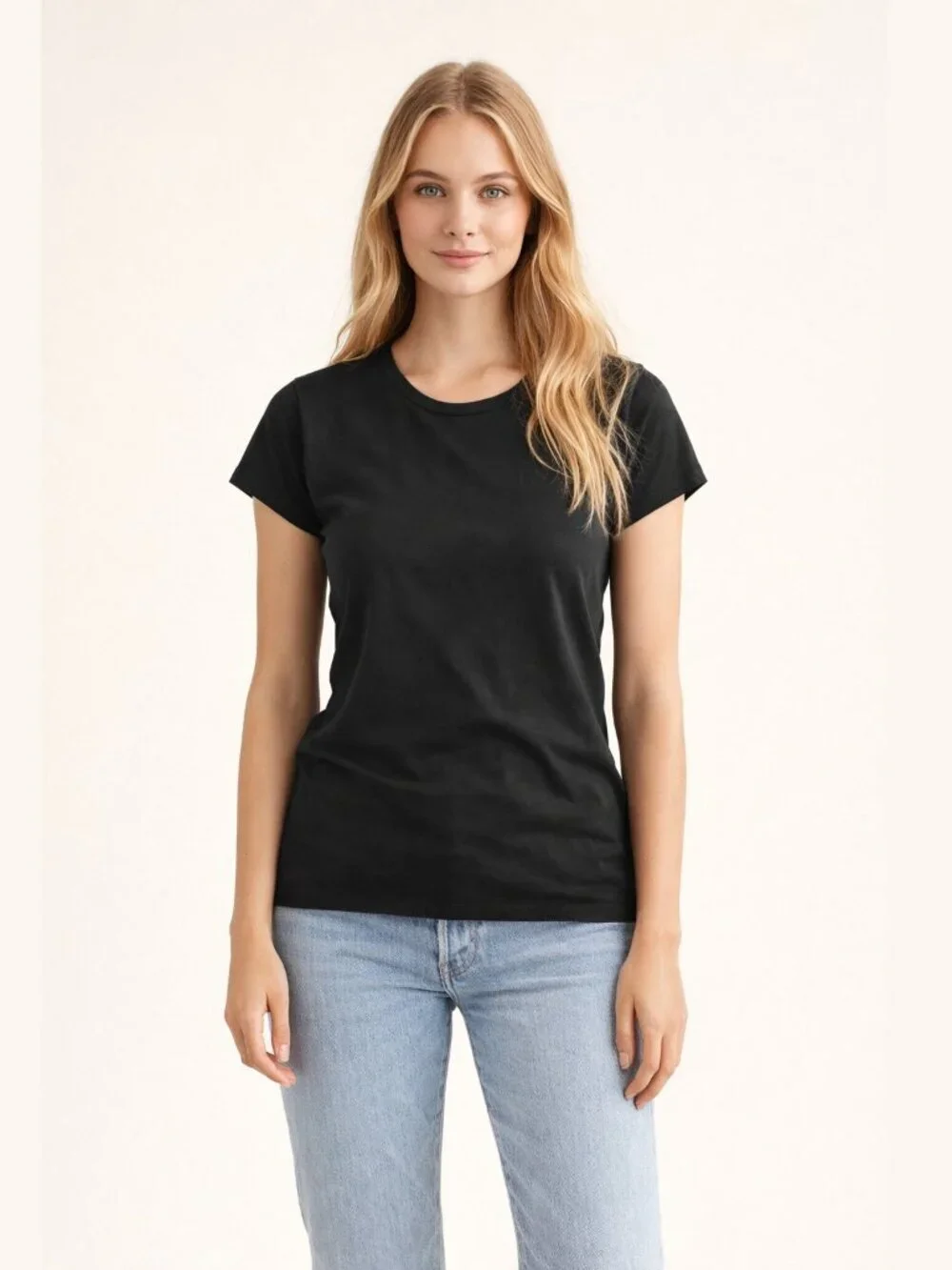 2/$30 J.Crew 365 stretch T-shirt Short Sleeve Black Small #A1969